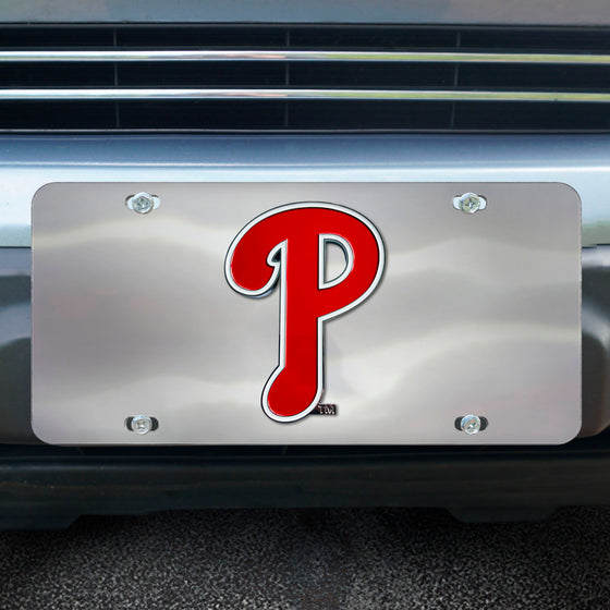 Philadelphia Phillies 3D Stainless Steel License Plate