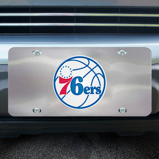 Philadelphia 76ers 3D Stainless Steel License Plate