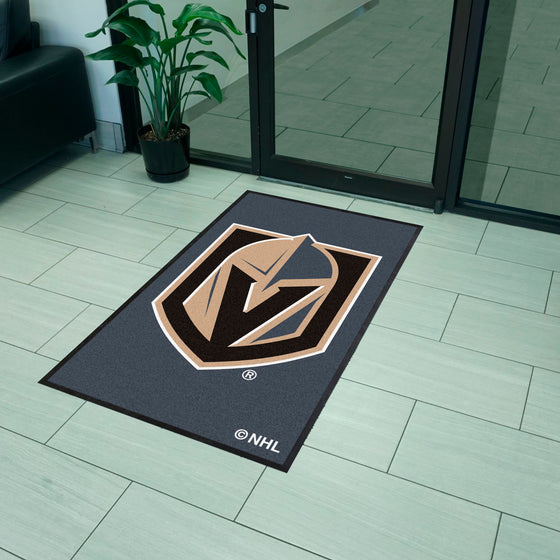 Vegas Golden Knights 3X5 High-Traffic Mat with Durable Rubber Backing - Portrait Orientation