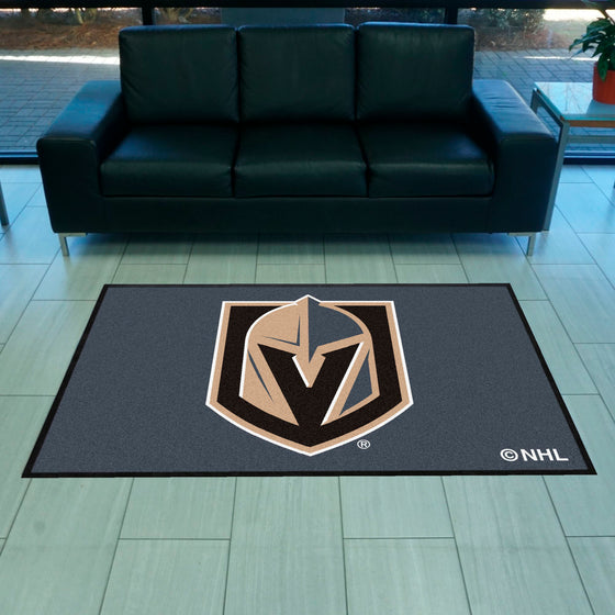 Vegas Golden Knights 4X6 High-Traffic Mat with Durable Rubber Backing - Landscape Orientation