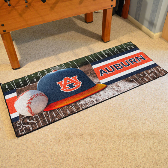 Auburn Tigers Baseball Runner Rug - 30in. x 72in.