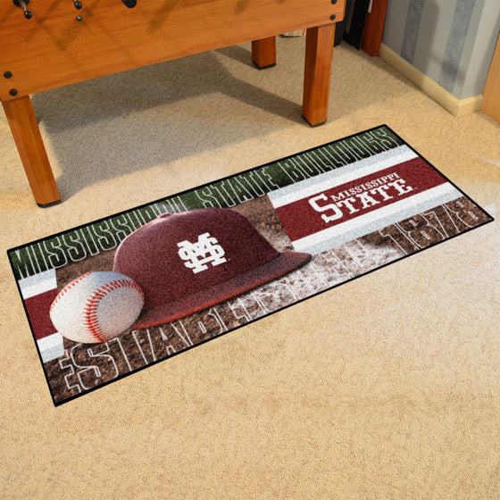 Mississippi State Bulldogs Baseball Runner Rug - 30in. x 72in.