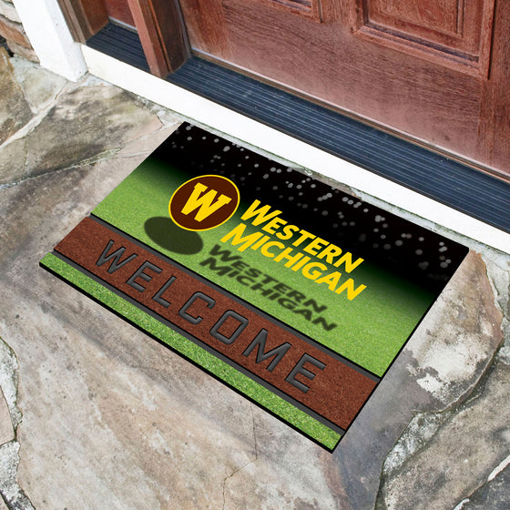 Western Michigan Broncos Rubber Door Mat - 18in. x 30in.