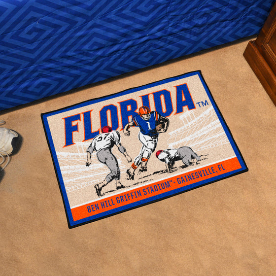 Florida Gators Starter Mat Accent Rug - 19in. x 30in. Ticket Stub Starter Mat