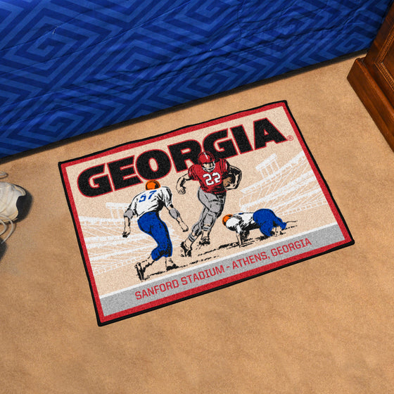 Georgia Bulldogs Starter Mat Accent Rug - 19in. x 30in. Ticket Stub Starter Mat