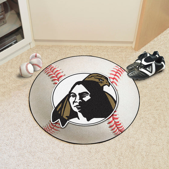 UNC Pembroke Braves Baseball Rug - 27in. Diameter