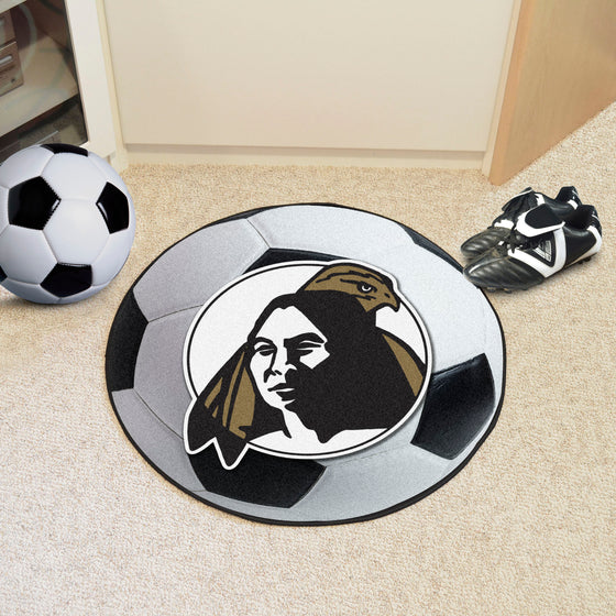 UNC Pembroke Braves Soccer Ball Rug - 27in. Diameter