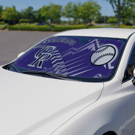 Colorado Rockies Windshield Sun Shade