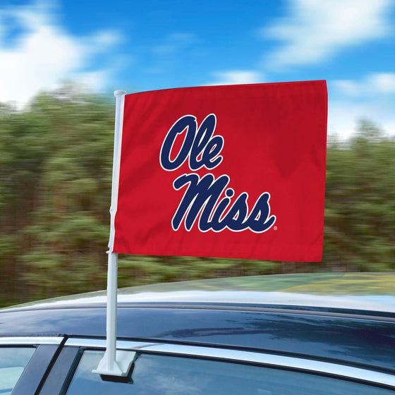 Ole Miss Rebels Car Flag Large 1pc 11" x 14"