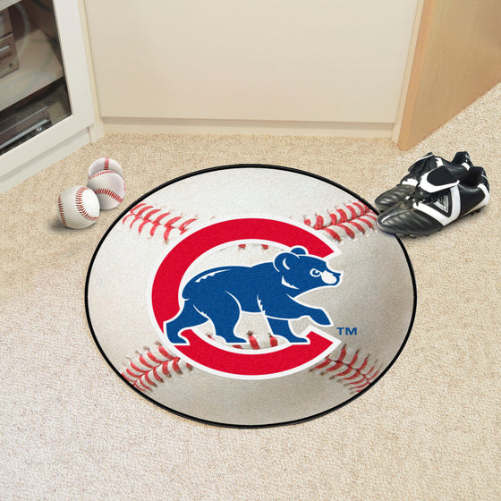 Chicago Cubs Baseball Rug - 27in. Diameter