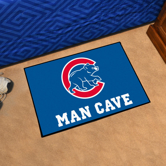 Chicago Cubs Man Cave Starter Mat Accent Rug - 19in. x 30in.