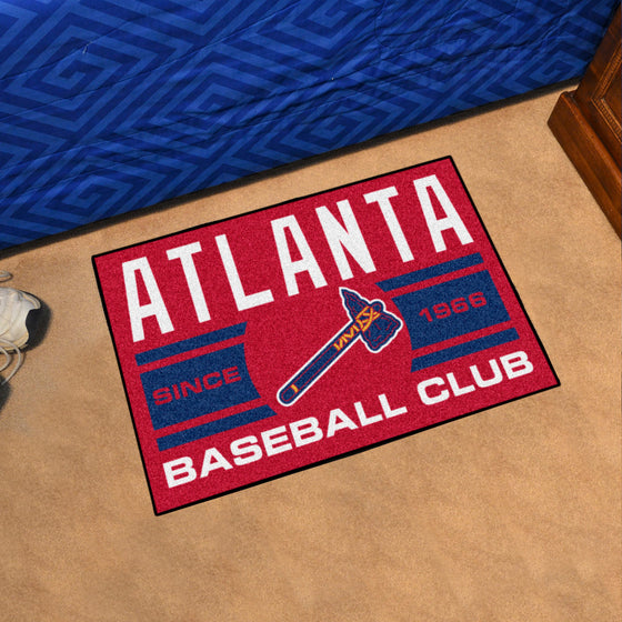 Atlanta Braves Starter Mat Accent Rug - 19in. x 30in.