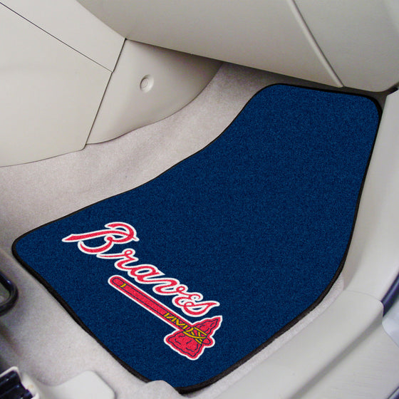 Atlanta Braves Front Carpet Car Mat Set - 2 Pieces