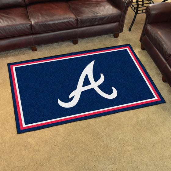 Atlanta Braves 4ft. x 6ft. Plush Area Rug