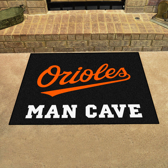 Baltimore Orioles Man Cave All-Star Rug - 34 in. x 42.5 in.