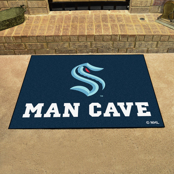 Seattle Kraken Man Cave All-Star Rug - 34 in. x 42.5 in.