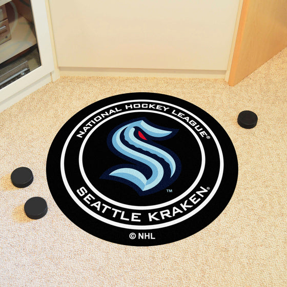 Seattle Kraken Hockey Puck Rug - 27in. Diameter