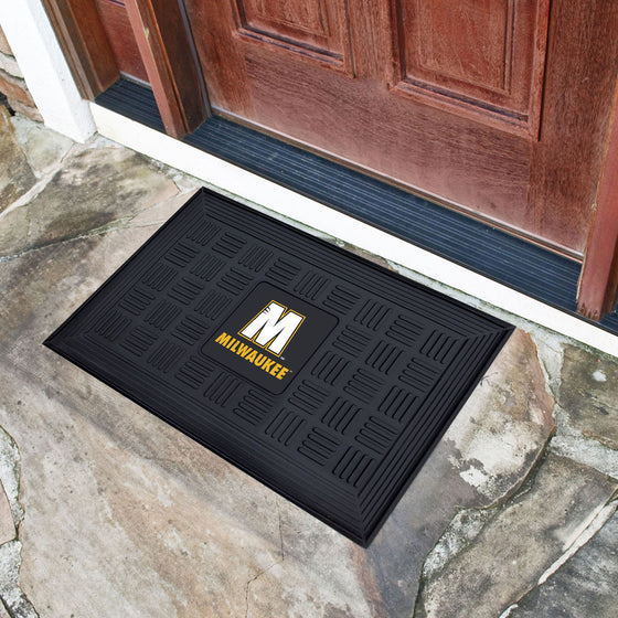 Wisconsin-Milwaukee Panthers Heavy Duty Vinyl Medallion Door Mat - 19.5in. x 31in.