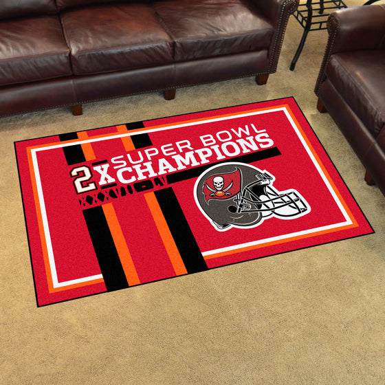 Tampa Bay Buccaneers Dynasty 4ft. x 6ft. Plush Area Rug