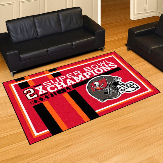 Tampa Bay Buccaneers Dynasty 5ft. x 8ft. Plush Area Rug