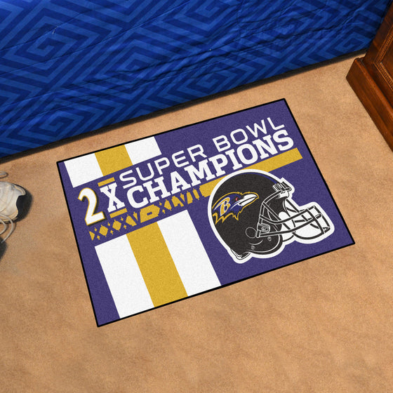 Baltimore Ravens Dynasty Starter Mat Accent Rug - 19in. x 30in.