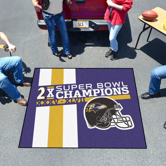 Baltimore Ravens Dynasty Tailgater Rug - 5ft. x 6ft.