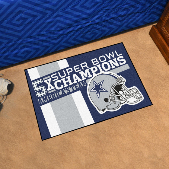 Dallas Cowboys Dynasty Starter Mat Accent Rug - 19in. x 30in.
