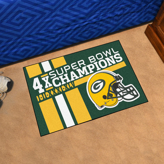 Green Bay Packers Dynasty Starter Mat Accent Rug - 19in. x 30in.