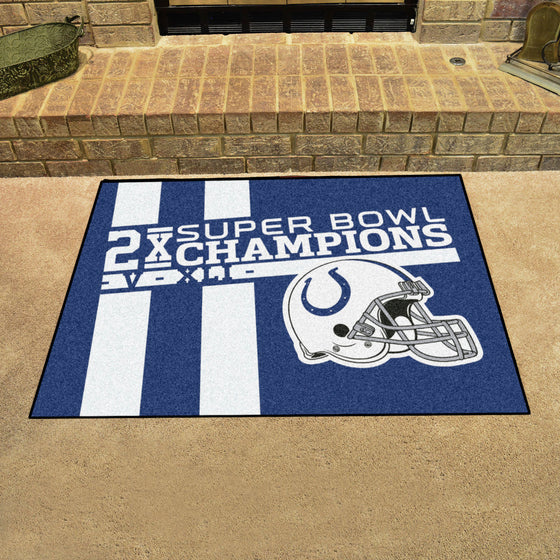 Indianapolis Colts All-Star Rug - 34 in. x 42.5 in. Plush Area Rug