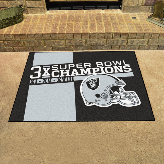 Las Vegas Raiders All-Star Rug - 34 in. x 42.5 in. Plush Area Rug