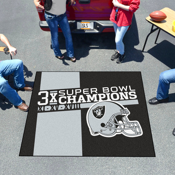 Las Vegas Raiders Dynasty Tailgater Rug - 5ft. x 6ft.