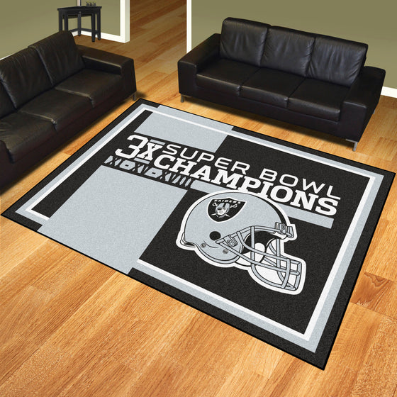 Las Vegas Raiders Dynasty 8ft. x 10ft. Plush Area Rug