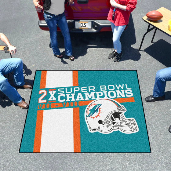 Miami Dolphins Dynasty Tailgater Rug - 5ft. x 6ft.