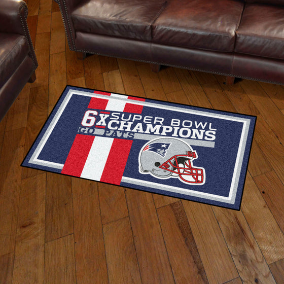 New England Patriots Dynasty 3ft. x 5ft. Plush Area Rug