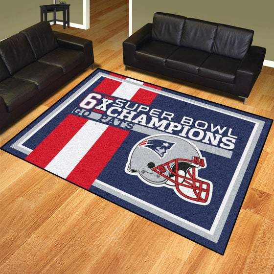 New England Patriots Dynasty 8ft. x 10ft. Plush Area Rug