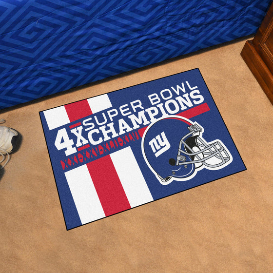 New York Giants Dynasty Starter Mat Accent Rug - 19in. x 30in.