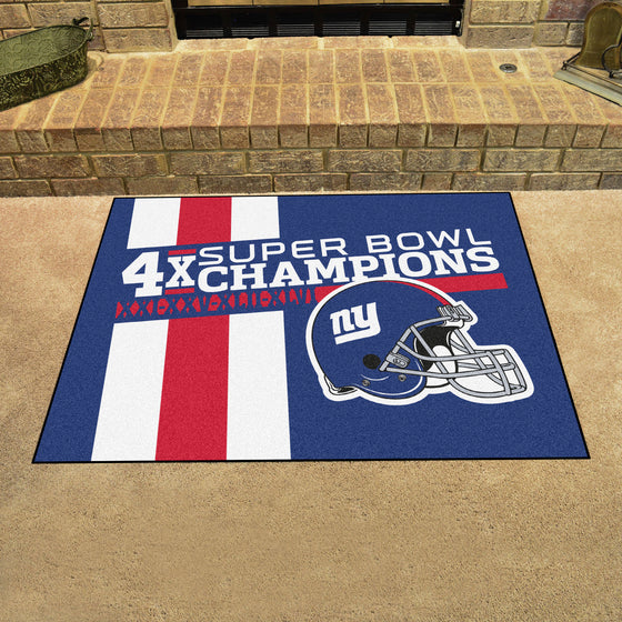 New York Giants All-Star Rug - 34 in. x 42.5 in. Plush Area Rug