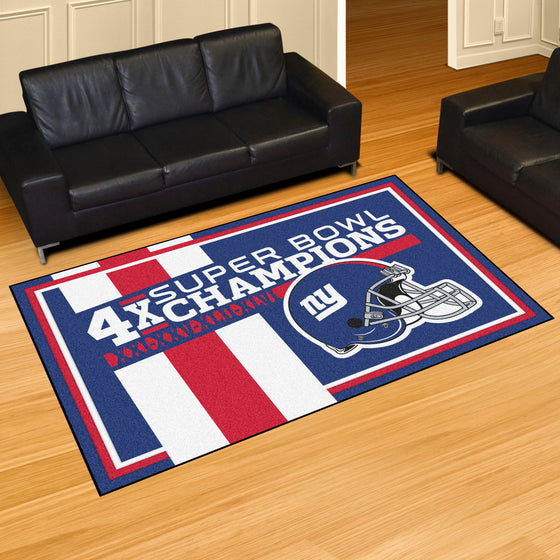 New York Giants Dynasty 5ft. x 8ft. Plush Area Rug