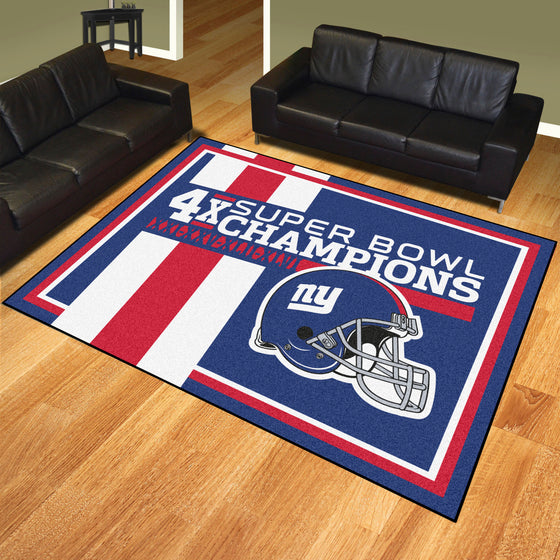 New York Giants Dynasty 8ft. x 10ft. Plush Area Rug