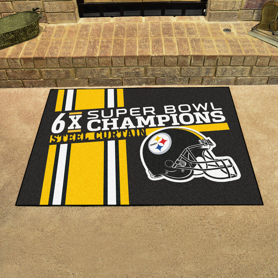 Pittsburgh Steelers All-Star Rug - 34 in. x 42.5 in. Plush Area Rug