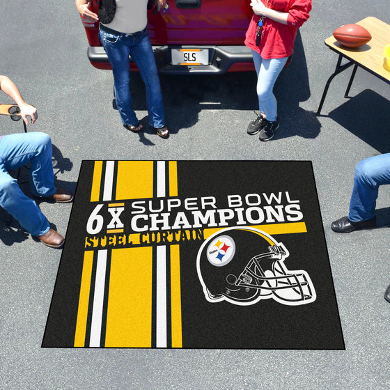 Pittsburgh Steelers Dynasty Tailgater Rug - 5ft. x 6ft.