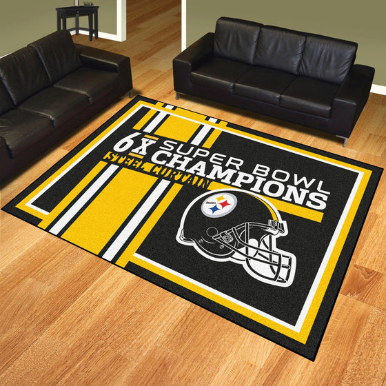 Pittsburgh Steelers Dynasty 8ft. x 10ft. Plush Area Rug