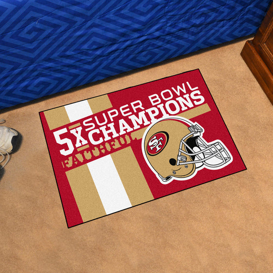 San Francisco 49ers Dynasty Starter Mat Accent Rug - 19in. x 30in.