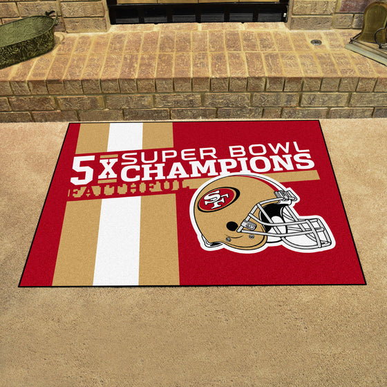 San Francisco 49ers All-Star Rug - 34 in. x 42.5 in. Plush Area Rug