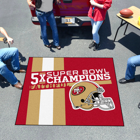 San Francisco 49ers Dynasty Tailgater Rug - 5ft. x 6ft.