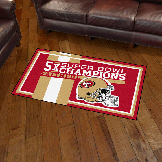 San Francisco 49ers Dynasty 3ft. x 5ft. Plush Area Rug