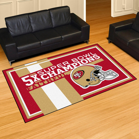 San Francisco 49ers Dynasty 5ft. x 8ft. Plush Area Rug