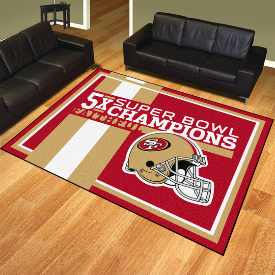 San Francisco 49ers Dynasty 8ft. x 10ft. Plush Area Rug