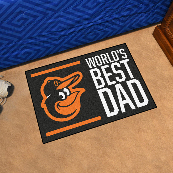 Baltimore Orioles Starter Mat Accent Rug - 19in. x 30in. World's Best Dad Starter Mat