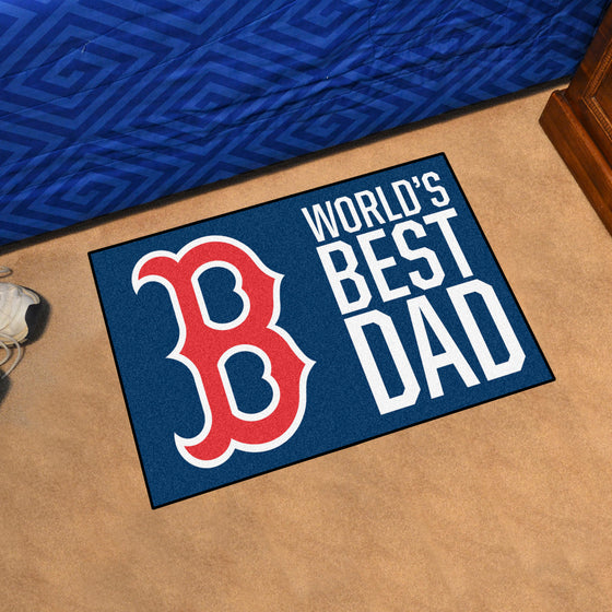 Boston Red Sox Starter Mat Accent Rug - 19in. x 30in. World's Best Dad Starter Mat